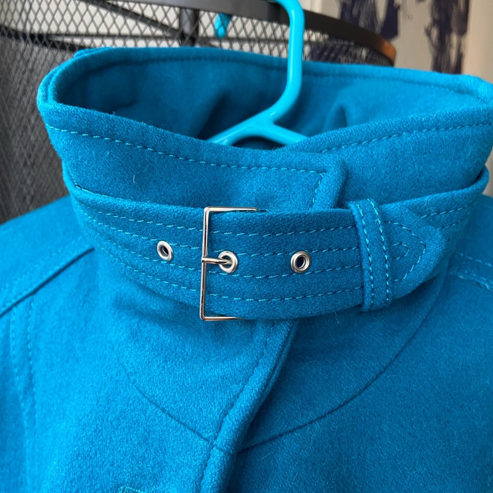 KENNETH COLE Coat - Women Sz 10 - Blue/Teal